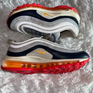 Nike Air Max 97 Platinum Pink Navy Orange Women’s Size 7.0- 921733-015 thumbnail 1