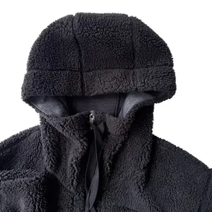 Lululemon Short Sweet and Sherpa Jacket Heathered Core Black Size XS Reversible thumbnail 4