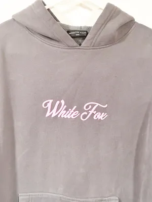 White Fox Boutique Season 7 Oversized Hoodie‎ Monument Grey Pink Small/Medium thumbnail 2