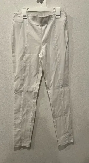 Womens White Slim Dress Pants Size M thumbnail 1