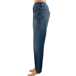 SLVRLAKE Women's Blue High Rise Straight Wide Leg Baggy Denim Jeans Size 30 thumbnail 2