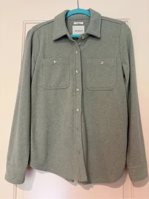 Thread & Supply Soft Sage Green Shacket Size S thumbnail 1