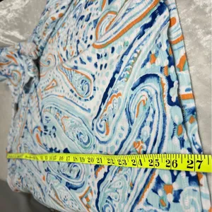Chico's paisley v-neck tee t-shirt womens Size 3 (XL) blue short sleeve beach thumbnail 10