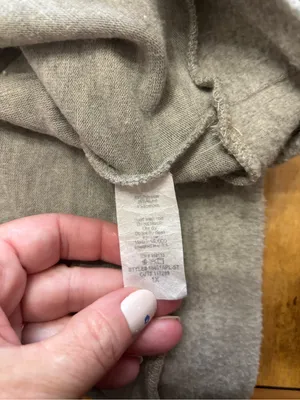 Pink Clover light gray brushed knit hoodie Henley top thumbnail 5