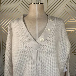 Equipment‎ Nigel Sweater in Ivory Button Cashmere thumbnail 4