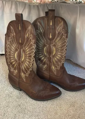 Tall Brown Cowgirl Boots thumbnail 1