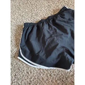NIKE DRI-FIT Women's‎ Black White Running Gym Shorts w/Liner Size L thumbnail 7