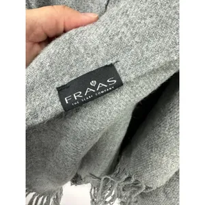 Fraas Gray‎ Fringe Shawl Wrap Poncho Minimalist Old Money Quiet Luxury Layer thumbnail 3