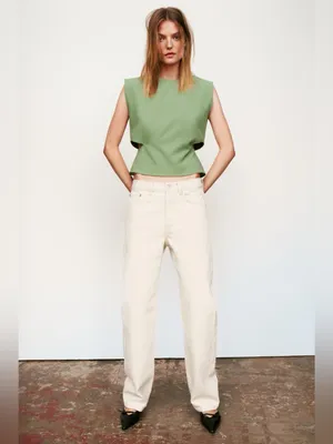 Zara, Crepe Cut-Out Top Size Small thumbnail 3