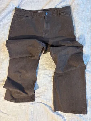 J. Jill Tried & True Fit Brown Stretch Denim Wide Leg Pants Size 16 83151035 thumbnail 1