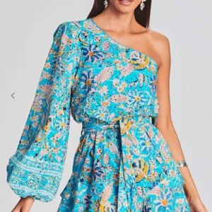 Hemant and Nandita One Shoulder Dress Eyelet Size XS Mini Dress thumbnail 14