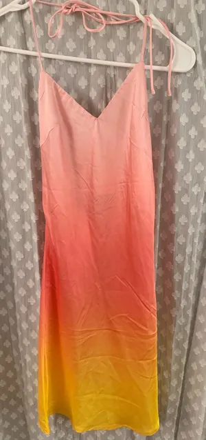 Princess Polly Pink Orange Yellow Low Back Mini Dress thumbnail 1