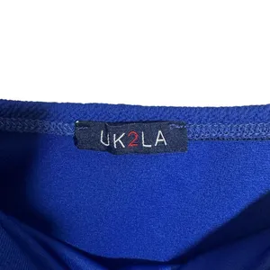 UK2LA Womens Size Small Strapless Short Romper Blue Metal Plate Pleated thumbnail 5