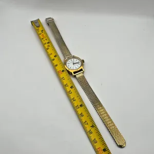 Caravelle Electronic Ladies Wristwatch Gold Tone Mesh Band For Parts thumbnail 8