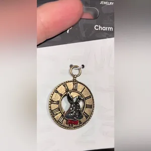 NWT / NIP Disney “The White Rabbit” from Alice in Wonderland Jewelry Charm thumbnail 2