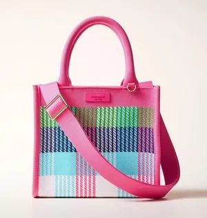 Kate Spade x Target Pink Plaid Knit Crossbody Bag thumbnail 1
