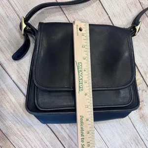 Coach‎ Ramblers Legacy Crossbody Bag Black Leather Vintage Turnlock 9061 USA thumbnail 13