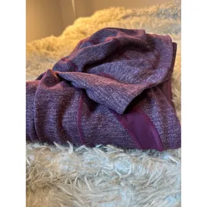 Lululemon Scuba‎ Full Zip Hoodie Heathered Purple Knit Thumbholes Jacket thumbnail 10
