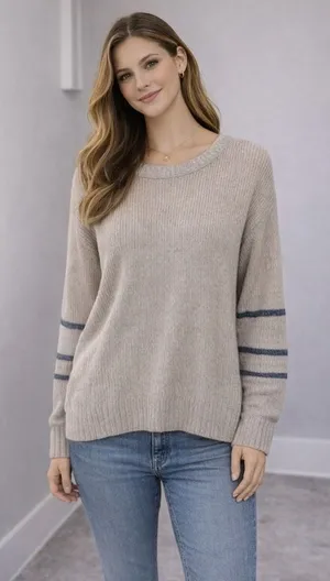 American‎ Eagle Striped Pullover oversized Sweater thumbnail 1