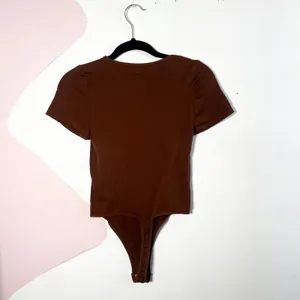 Intimately Free People Seamless Bodysuit Top Brown Short Sleeve‎ M/L thumbnail 2