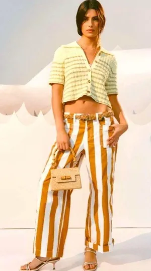 BDG Joey Striped Straight Leg Pant thumbnail 1