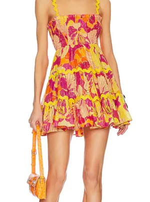 NWT Sundress Tea Flowers Print Dress thumbnail 1