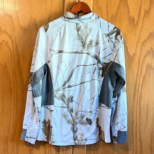 Realtree APC Camo Quarter Zip Pullover Womens‎ Large White Grey Fleece Lined M/L thumbnail 7