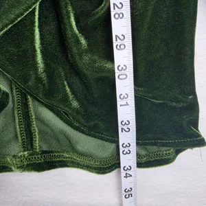 PrettyLittleThing NWT Olive Velvet Twisted Cut Out Ruched Bodycon Dress Size 4 thumbnail 10