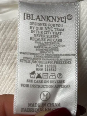 (E)   Blank NYC cream Asymmetrical Zip Moto Jacket thumbnail 8