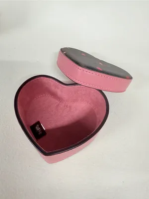 Coach Heart Trinket Box In Signature Canvas With Heart Petal Print c7752 thumbnail 5