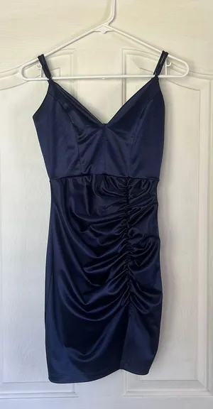 Honey and Rosie Navy Homecoming Dress thumbnail 1
