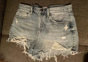 Distressed Jean Shorts thumbnail 2