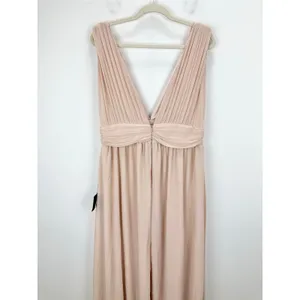 Lulus Heavenly Hues Blush Maxi Dress Chiffon Bridesmaid Formal Evening XL NWT thumbnail 9