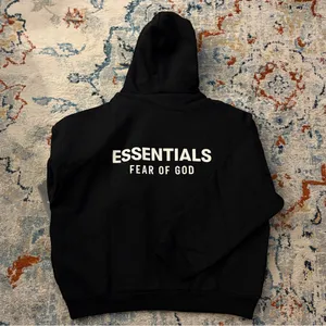 Essentials fear of god hoodie black size medium thumbnail 4