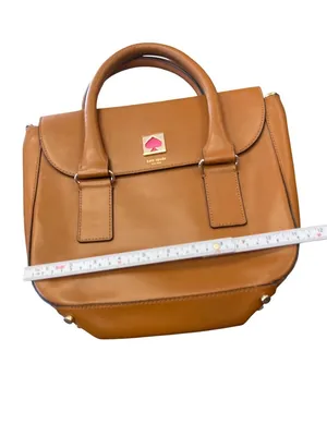 Kate Spade NY womans brown leather satchel shoulder handbag SKU 10-054 thumbnail 4