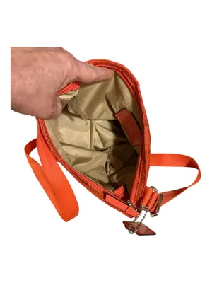 Authentic Coach Orange Signature Jacquard Nylon Crossbody Messenger Bag NWOT thumbnail 5