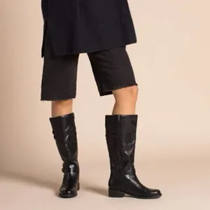 Journee Collection Sonny Knee High Wide Calf Boots in Black, Size 10 WC thumbnail 3