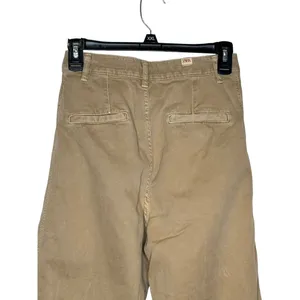 Zara‎ Women's Pants High-Waisted Cotton Pleated Skinny Cotton Denim Tan Size 2 thumbnail 10