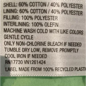 Wild Fable‎ Unisex Mint Green Floral Quilted Puffer Jacket Cozy Trendy Size L thumbnail 7