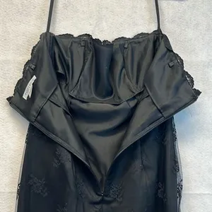WHITE HOUSE BLACK MARKET Dress Womens Size 4 Black Lace Lined Strapless Cocktail thumbnail 12