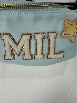 Stoney Clover Lane Fanny Pack MIL Rainbow Stars Light Blue Aqua Belt Bag thumbnail 2