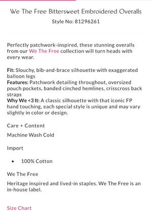 We The Free Patchwork Overalls thumbnail 2