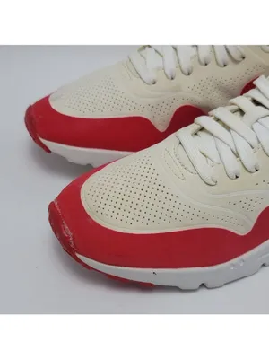 Men's Nike Air Max 1 Ultra Moire Sneakers Size 7.5 White Red thumbnail 9