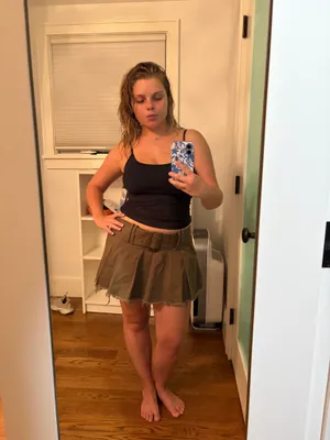 Signature 8 olive mini skirt thumbnail 2