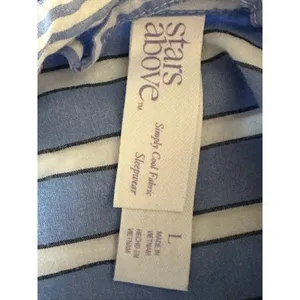 stars above blue white goodnight pajama top Juniors girls Sz L thumbnail 9