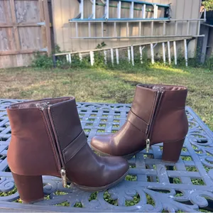 AK BY ANNE KLEIN WOMEN'S RIVE brown boots fall‎ winter size 8.5 zipper casual thumbnail 10
