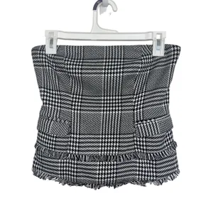 NWOT Lovers Friends Strapless Tweed Houndstooth Tube Top Small Revolve thumbnail 2