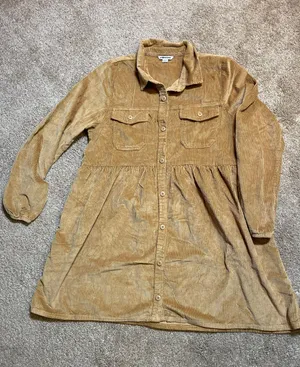 American Eagle CORDUROY BABYDOLL SHIRT DRESS thumbnail 8