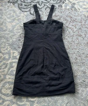 French Connection Lagonlook X Neckline Dress Black Small thumbnail 4