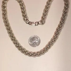 Germany Silver Tone Lightweight Rope Chain Necklace thumbnail 3